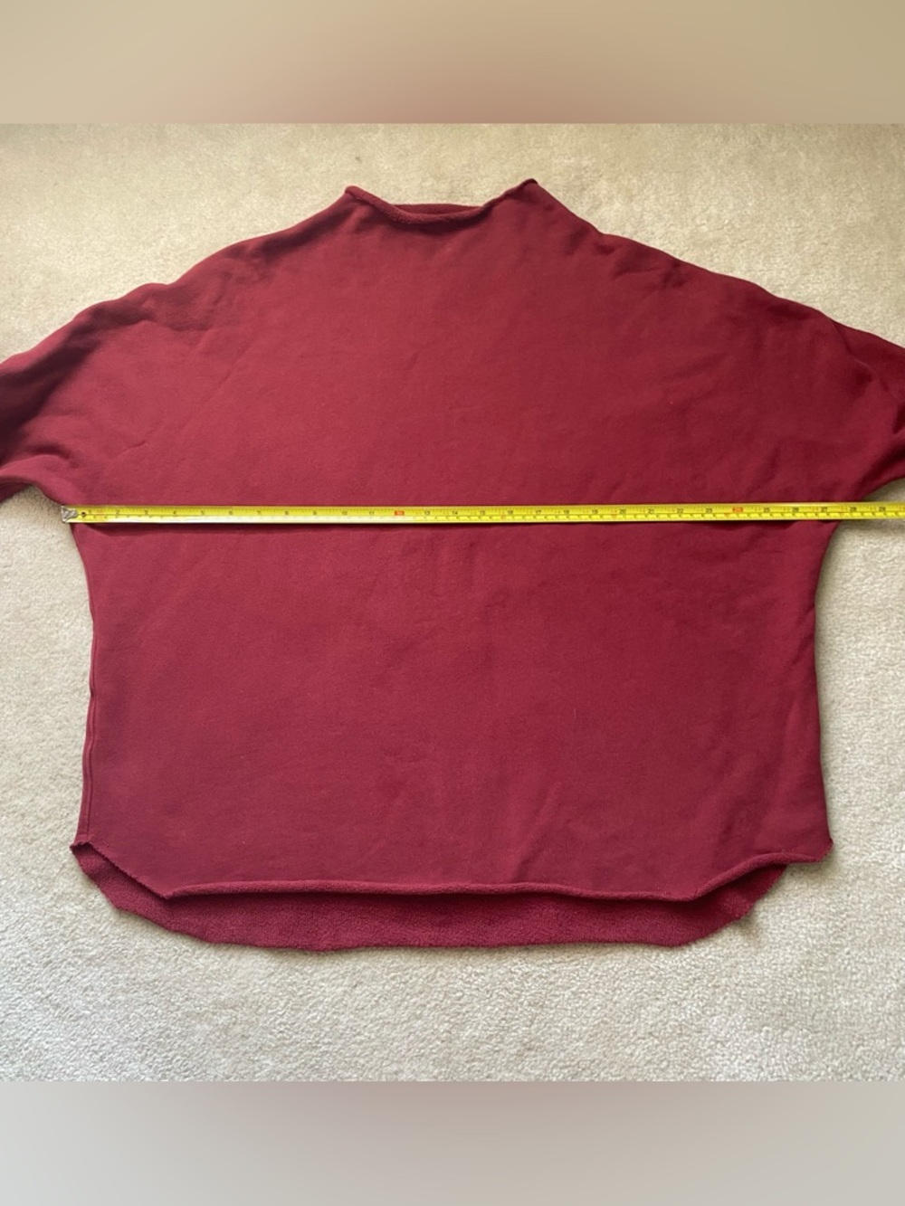 Frank & Eileen Anna Long-Sleeve Funnel Neck Triple Fleece Capelet Medium Red - Picture 6 of 9